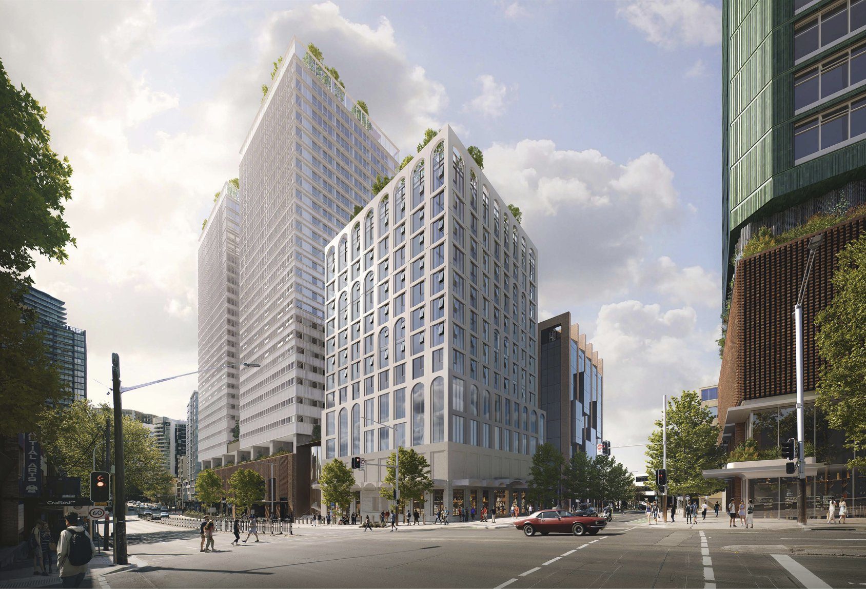 Hume Place — Crows Nest. Mixed-use precinct above Crows Nest Metro Station.